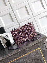 Chanel Flap Bag Purple 20cm - 3