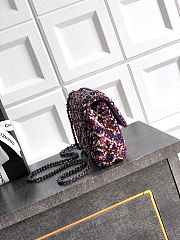 Chanel Flap Bag Purple 20cm - 2