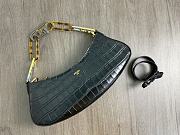 Fendi O'Lock Swing Black Crocodile 32x11x5cm - 4