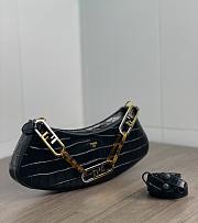 Fendi O'Lock Swing Black Crocodile 32x11x5cm - 2