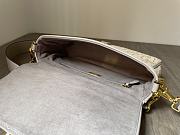 Fendi Baguette Shoulder Bag Grey Beige 27cm - 5