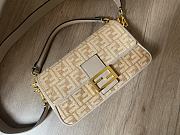 Fendi Baguette Shoulder Bag Grey Beige 27cm - 4