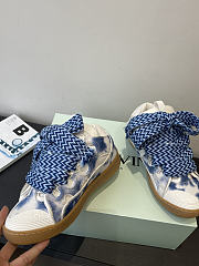 Lanvin SSENSE Exclusive Blue Curb Washed Denim Sneakers - 4