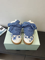 Lanvin SSENSE Exclusive Blue Curb Washed Denim Sneakers - 3