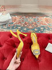 Manolo Blank Yellow Satin Yellow Heel 8cm - 4