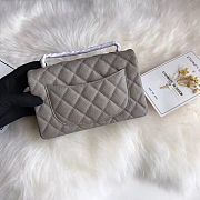 Chanel Mini Flap Bag Grey Caviar Gold 20cm - 3