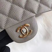 Chanel Mini Flap Bag Grey Caviar Gold 20cm - 2