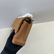 Chanel Flap Bag Caramel Caviar Silver 25cm - 5