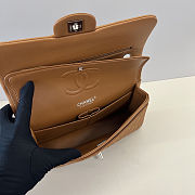 Chanel Flap Bag Caramel Caviar Silver 25cm - 3