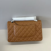 Chanel Flap Bag Caramel Caviar Silver 25cm - 2