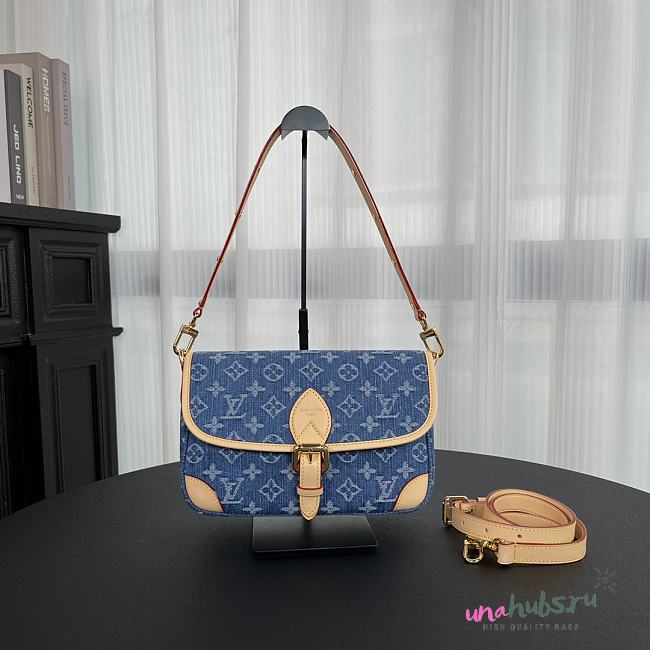 Louis Vuitton Diane Bag Denim 25x10x15cm - 1