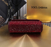 Dolce & Gabbana Small Sicily Handbag In Burgundy 18x11x6cm - 5