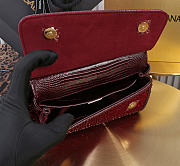 Dolce & Gabbana Small Sicily Handbag In Burgundy 18x11x6cm - 4