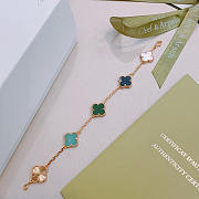 Van Cleef & Arpels Alhambra Bracelet Five Motifs In Silver/Green/Blue - 3