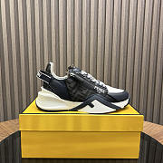 Fendi Flow Leather Black Trainers - 1