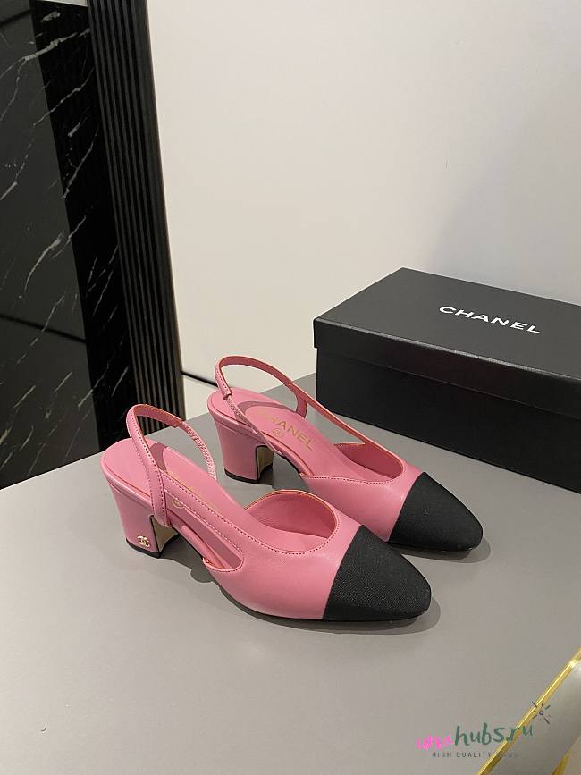 Chanel Slingback Pump Pink 5cm - 1