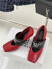 Givenchy Sliced Square Tape pumps in patent red 9cm - 4
