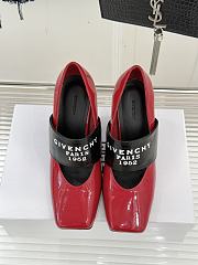 Givenchy Sliced Square Tape pumps in patent red 9cm - 3