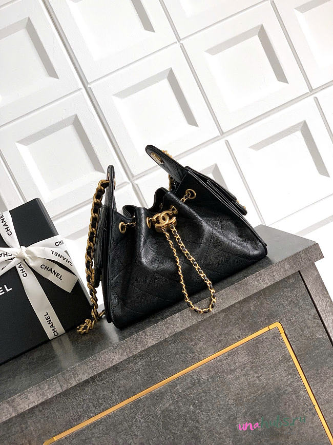 Chanel Mini 25 Handbag Black Caviar 22x20x12.5cm - 1