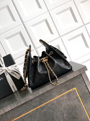 Chanel Mini 25 Handbag Black Caviar 22x20x12.5cm