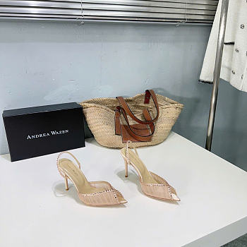 Andrea Wazen 105mm Kay crystal-embellished Slingback