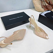 Andrea Wazen 105mm Kay crystal-embellished Slingback - 3