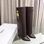 Givenchy Shark Lock Boot Dark Brown - 1