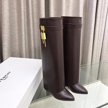 Givenchy Shark Lock Boot Dark Brown