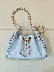 Chanel Mini 25 Handbag Blue Caviar 22x20x12.5cm - 1