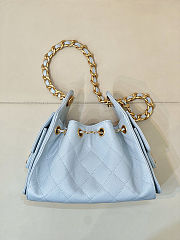 Chanel Mini 25 Handbag Blue Caviar 22x20x12.5cm - 4