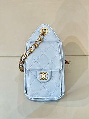 Chanel Mini 25 Handbag Blue Caviar 22x20x12.5cm - 3