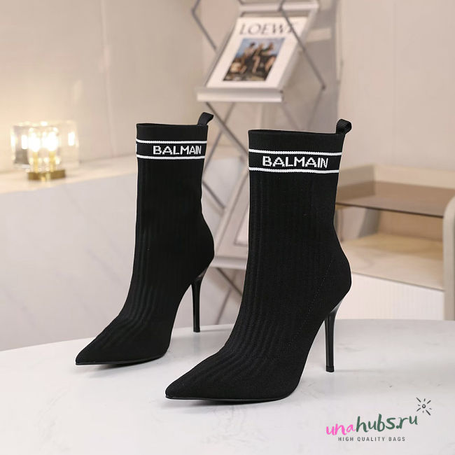 Balmain Skye 95mm ankle boots Black - 1