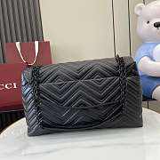 Gucci GG Marmont large shoulder bag black 37.5x21x9cm - 3