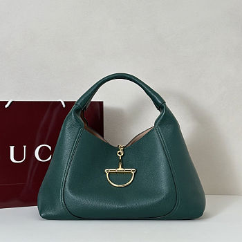 Gucci Softbit Shoulder Bag Green 46x26x16cm