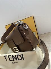 Fendi Baguette Bag Dark Brown 26x13x6cm - 4