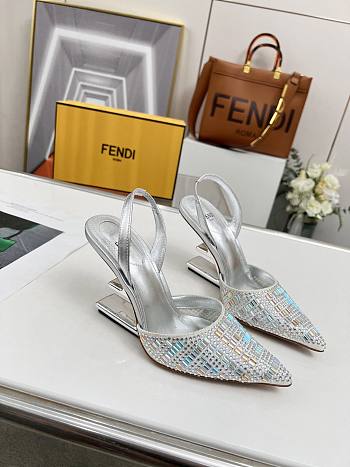 Fendi crystal-embellished 100mm leather pumps