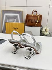 Fendi crystal-embellished 100mm leather pumps - 3