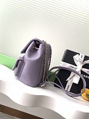 Chanel Backpack Purple Caviar 21x20x12cm - 3