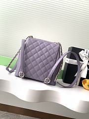 Chanel Backpack Purple Caviar 21x20x12cm - 2
