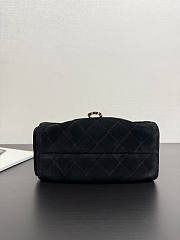 Chanel Mini 25 Handbag Black Suede 22x20x12.5cm - 5