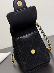 Chanel Mini 25 Handbag Black Suede 22x20x12.5cm - 3