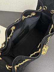 Chanel Mini 25 Handbag Black Suede 22x20x12.5cm - 2