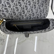 Dior Saddle Bag with Strap Gray Denim 25.5x20x6.5cm - 5