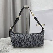 Dior D-Journey Bag Oblique Grey 33x16x15cm - 5