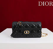 Dior Jolie Mini Bag Black Cannage Lambskin 21x11.5x4.5cm - 1