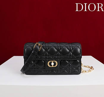 Dior Jolie Mini Bag Black Cannage Lambskin 21x11.5x4.5cm