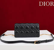 Dior Jolie Mini Bag Black Cannage Lambskin 21x11.5x4.5cm - 2