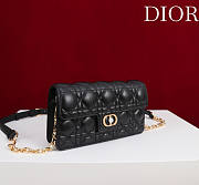 Dior Jolie Mini Bag Black Cannage Lambskin 21x11.5x4.5cm - 3