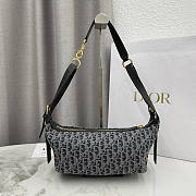 Dior D-Journey Bag Oblique Grey 25.5x14.5x14cm - 1