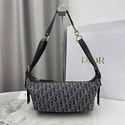 Dior D-Journey Bag Oblique Grey 25.5x14.5x14cm - 4